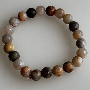 Natural gemstone bracelet/ measures size 6 1/4 in stretch
